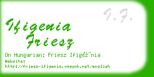 ifigenia friesz business card